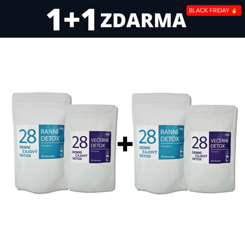 1+1 ZDARMA - Detoxikační čaje (28 denní balíček)